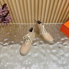 HM 25S KOOLER ANKLE BOOTS IN BEIGE CANVAS