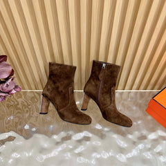 HM 25S ANKLE BOOTS 70 MM IN BROWN SUEDE