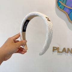 SIMPLE HAIRBAND IN WHITE TWEED 282733