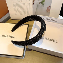 BLACK FABRIC WITH SEQUINS HAIRBAND 412430