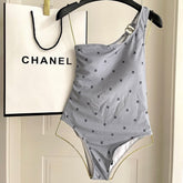 CC BIKINI SWIMSUIT SET IN GREY AND BLACK 593032