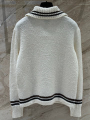 CHANEL 25S CASHMERE HALF-ZIP T-SHIRT 318