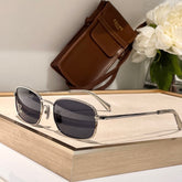 TRIOMPHE RHINESTONE SUNGLASS CL40285U IN METAL WITH CRYSTALS