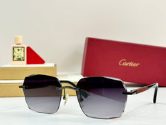 PREMIÈRE GEOMETRIC FRAME SUNGLASSES 530303 IN METAL AND WOODEN