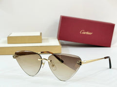 PANTHÈRE RIMLESS TRIANGLE FRAME SUNGLASSES 570457 IN METAL