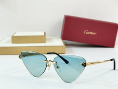 PANTHÈRE RIMLESS TRIANGLE FRAME SUNGLASSES 570457 IN METAL