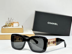 SQUARE SUNGLASSES CH5537Q IN ACETATE CHAIN METAL