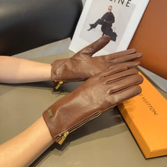 GLOVES IN CHOCOLATE BROWN LAMBSKIN 432687