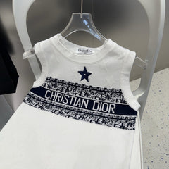 TANK TOP 612065 IN WHITE COTTON RIBBED EMBOSSED LOGO