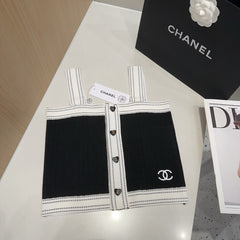 CAMISOLE 629206 IN BLACK AND WHITE WOOL