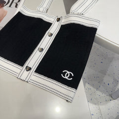 CAMISOLE 629206 IN BLACK AND WHITE WOOL