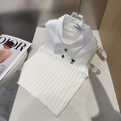 POLO TANK TOP 610337 IN WHITE COTTON RIBBED