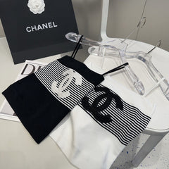 STRIPED CAMISOLE 610345 IN BLACK AND WHITE COTTON RIBBED