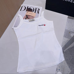 CAMISOLE 613778 IN WHITE COTTON RIBBED