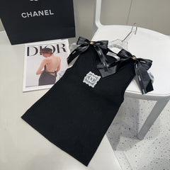 TANK TOP 615181 IN BLACK COTTON RIBBED KNIT