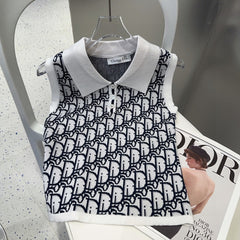 CAMISOLE 615187 IN WHITE COTTON RIBBED KNIT EMBOSSED BLACK LOGO