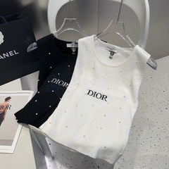 TANK TOP 633196 IN WHITE COTTON EMBOSSED PEARL