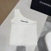 ONE SHOULDER TOP 633200 IN WHITE COTTON