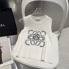 TANK TOP 633203 IN WHITE COTTON RIBBED KNIT