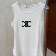 TANK TOP 627697 IN WHITE COTTON RIBBED