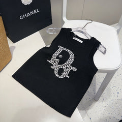 TANK TOP 627699 IN BLACK COTTON RIBBED