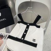 CAMISOLE 629205 IN BLACK AND WHITE WOOL