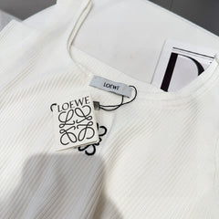 TANK TOP 633195 IN WHITE COTTON EMBOSSED LOGO