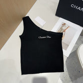 ONE SHOULDER TOP 633201 IN BLACK COTTON