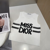 TANK TOP 638008 IN WHITE COTTON RIBBED KNIT EMBOSSED LOGO