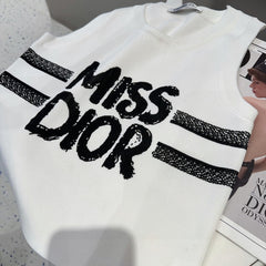 TANK TOP 638008 IN WHITE COTTON RIBBED KNIT EMBOSSED LOGO