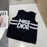 TANK TOP 638009 IN BLACK COTTON RIBBED KNIT EMBOSSED LOGO