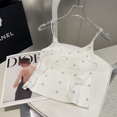 CAMI TOP 639174 IN WHITE COTTON RIBBED KNIT