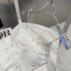 CAMI TOP 639174 IN WHITE COTTON RIBBED KNIT