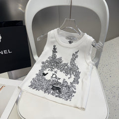 TANK TOP 639176 IN WHITE COTTON RIBBED KNIT