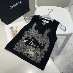 TANK TOP 639177 IN BLACK COTTON RIBBED KNIT