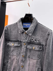LV CHARCOAL BLACK DENIM JACKET 239526