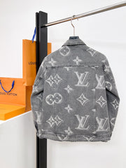LV ASH GRAY MONOGRAM DENIM JACKET 239524