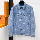 LV ICE BLUE MONOGRAM DENIM JACKET 239523