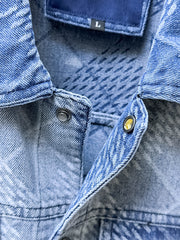 LV SHIRT JACKET IN BLUE DAMIER DENIM 239128
