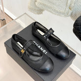 FLAT SHOES IN BLACK MESH MIX LAMBSKIN