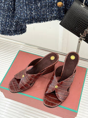 LP HIGH HEEL 25S IN MAHOGANY RED LAMBSKIN SNAKE EMBOSSING