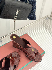 LP HIGH HEEL 25S IN MAHOGANY RED LAMBSKIN SNAKE EMBOSSING