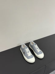 FF TRAINER SNEAKER IN DOLPHIN GRAY MIX WHITE CALFSKIN