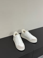 STAR SNEAKER WHITE CALFSKIN AND SUEDE CALFSKIN WITH SHEARLING LINING