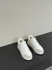 STAR SNEAKER WHITE CALFSKIN AND SUEDE CALFSKIN WITH SHEARLING LINING