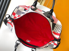 LV 25S SAC KEEPALL BANDOULIÈRE 50 IN MULTICOLOR CANVAS AND CALFSKIN TRIM