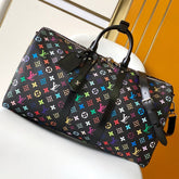 KEEPALL BANDOULIÈRE 50 BAG IN MULTICOLORED MONOGRAM COATED CANVAS