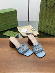 GG SIGNORIA SLIDE SANDAL SKY DENIM