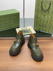 HORSEBIT ANKLE BOOTS 4.5CM IN ARMY GREEN CALFSKIN