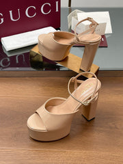 HIGH HEEL SANDALS 13 CM IN BEIGE LAMBSKIN